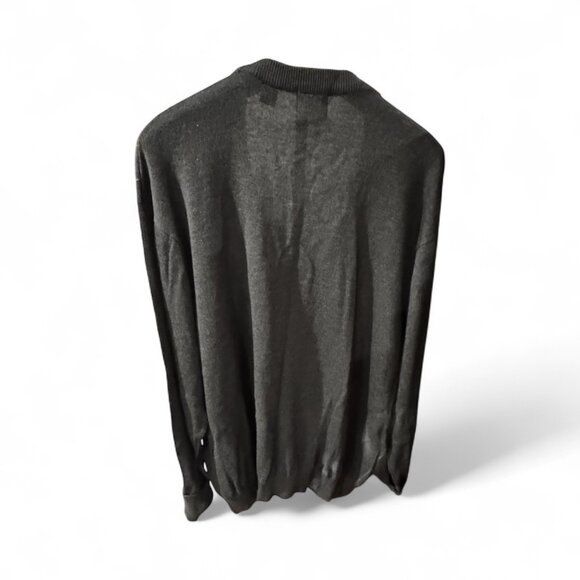 Mens Greg Norman Cardigan Charcoal Pinstripe Sweater (XXL) NWT - Picture 3 of 6
